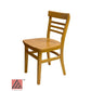 AAA Furniture Steakhouse 30" Oak Wood Chair with Wood Seat