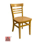 AAA Furniture Steakhouse 30" Oak Wood Chair with Wood Seat