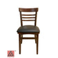 AAA Furniture Steakhouse 30" Walnut Wood Chair with Customer Owned Material Seat