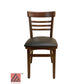 AAA Furniture Steakhouse 30" Walnut Wood Chair with Grade 5 Vinyl Seat