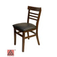 AAA Furniture Steakhouse 30" Walnut Wood Chair with Grade 5 Vinyl Seat