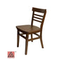 AAA Furniture Steakhouse 30" Walnut Wood Chair with Wood Seat