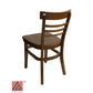 AAA Furniture Steakhouse 30" Walnut Wood Chair with Wood Seat