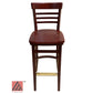 AAA Furniture Steakhouse 43" Mahogany Bar Stool with Wood Seat