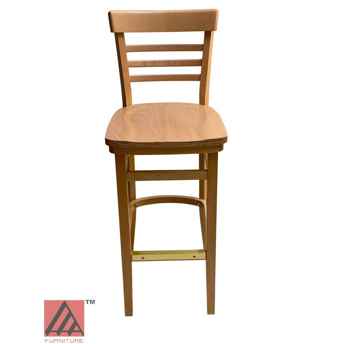 AAA Furniture Steakhouse 43" Natural Bar Stool with Wood Seat