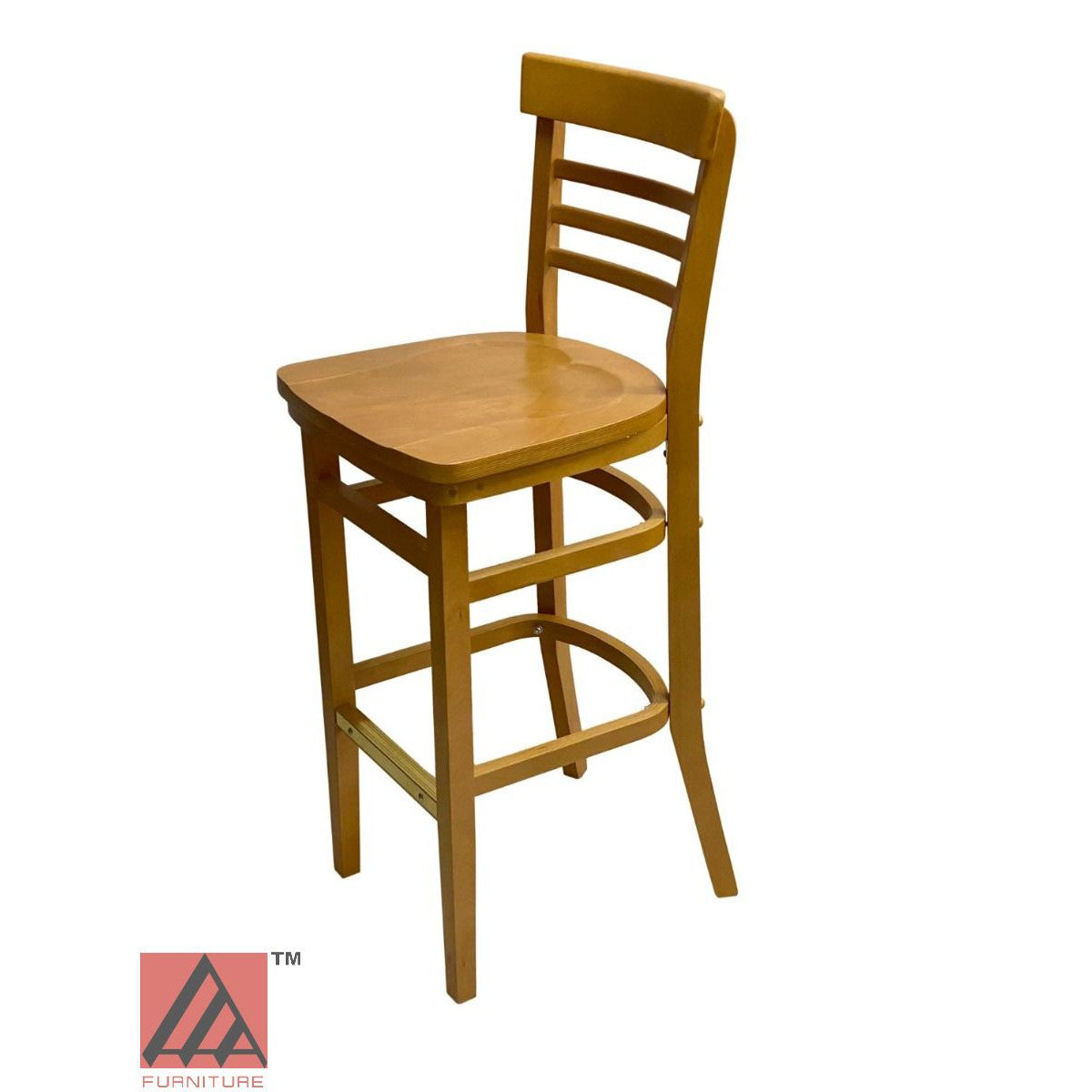 AAA Furniture Steakhouse 43" Oak Bar Stool with Wood Seat