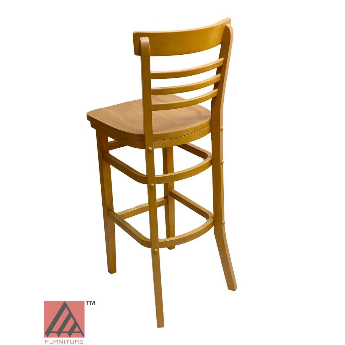 AAA Furniture Steakhouse 43" Oak Bar Stool with Wood Seat