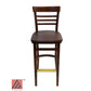 AAA Furniture Steakhouse 43" Walnut Bar Stool with Wood Seat