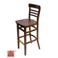 AAA Furniture Steakhouse 43" Walnut Bar Stool with Wood Seat