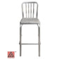 AAA Furniture Vertical Slats 33" Aluminum Bar Stool