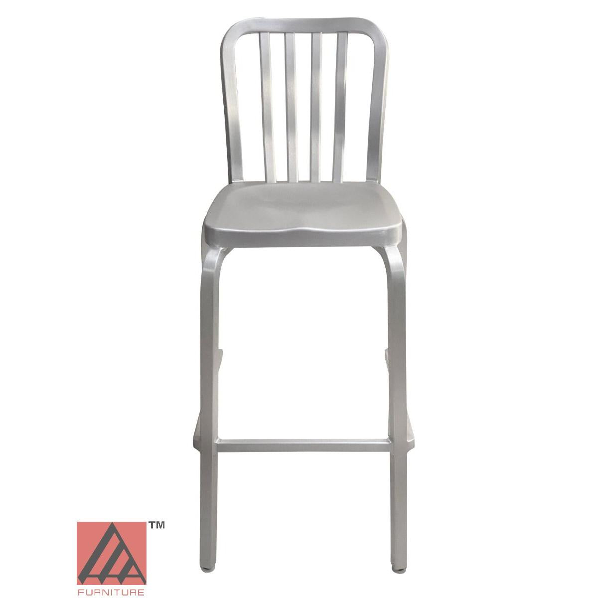 AAA Furniture Vertical Slats 33" Aluminum Bar Stool