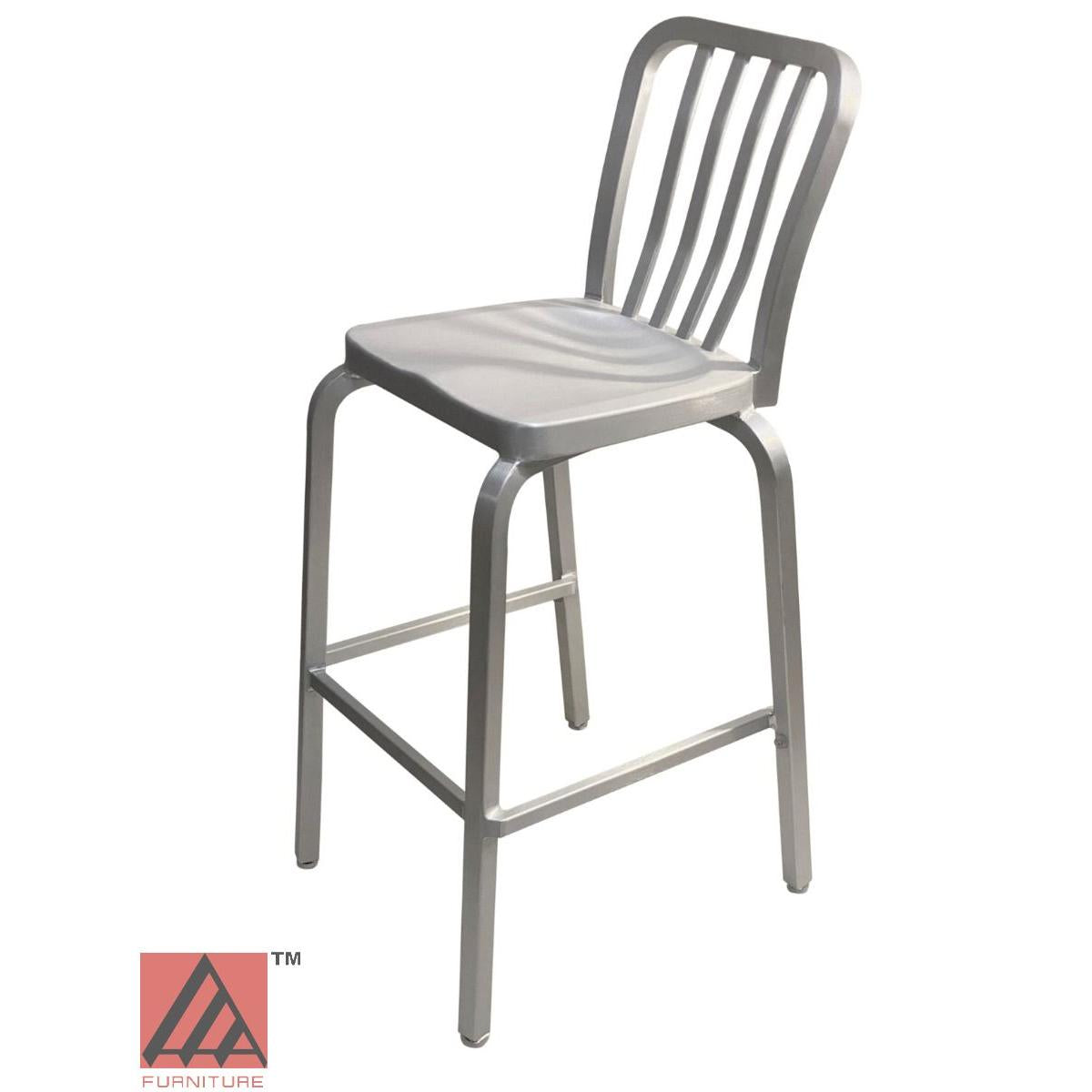 AAA Furniture Vertical Slats 33" Aluminum Bar Stool