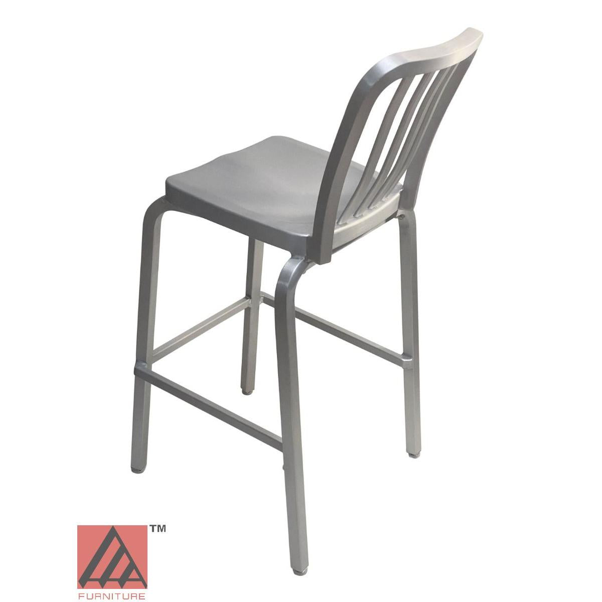 AAA Furniture Vertical Slats 33" Aluminum Bar Stool