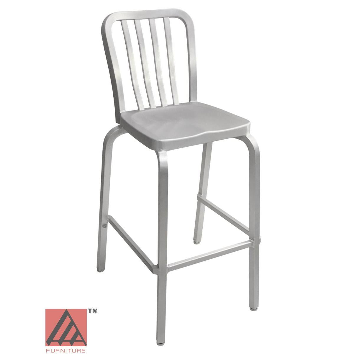 AAA Furniture Vertical Slats 33" Aluminum Bar Stool