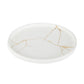 A&B Home 11" Bundle of 13 Japanese-Inspired White With Gold Detail Dinner Plate
