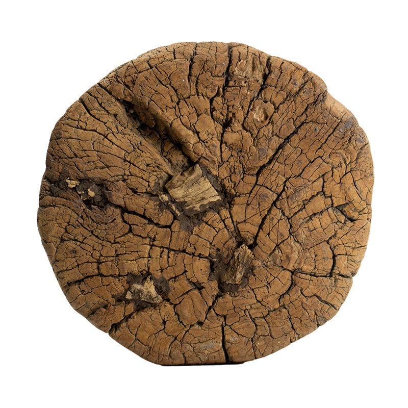 A&B Home 11" x 14" Bundle of 15 Round Wood Antique Design Pedestal Stool