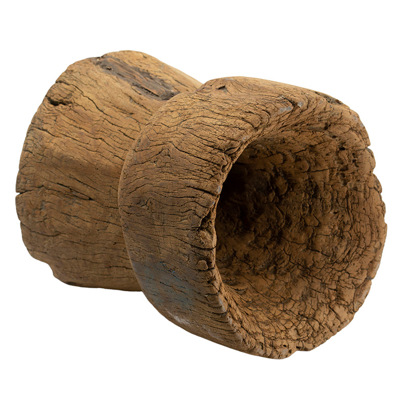 A&B Home 11" x 14" Bundle of 15 Round Wood Antique Design Pedestal Stool