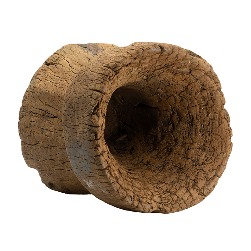 A&B Home 11" x 14" Bundle of 15 Round Wood Antique Design Pedestal Stool