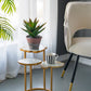 A&B Home 12" x 18" Gold Frame With 3 Round Tabletops Side Table