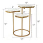 A&B Home 12" x 18" Gold Frame With 3 Round Tabletops Side Table
