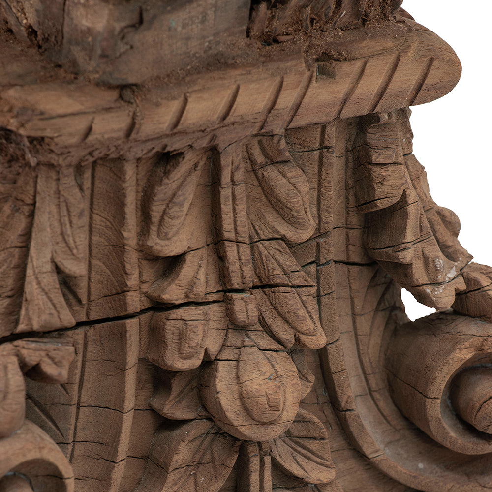 A&B Home 12" x 19" Bundle of 10 Square Wood and Gray Carved Design Pedestal Stool