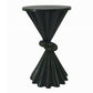 A&B Home 12" x 19" Bundle of 8 Round Black Knotted Design Side Table