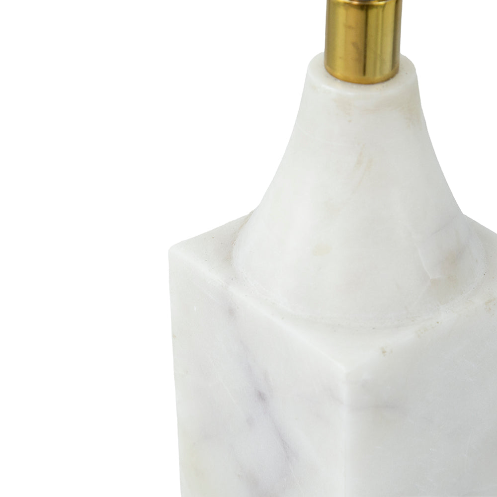 A&B Home 12" x 25" Bundle of 20 Round Gold Tabletop With White Marble Base End Table