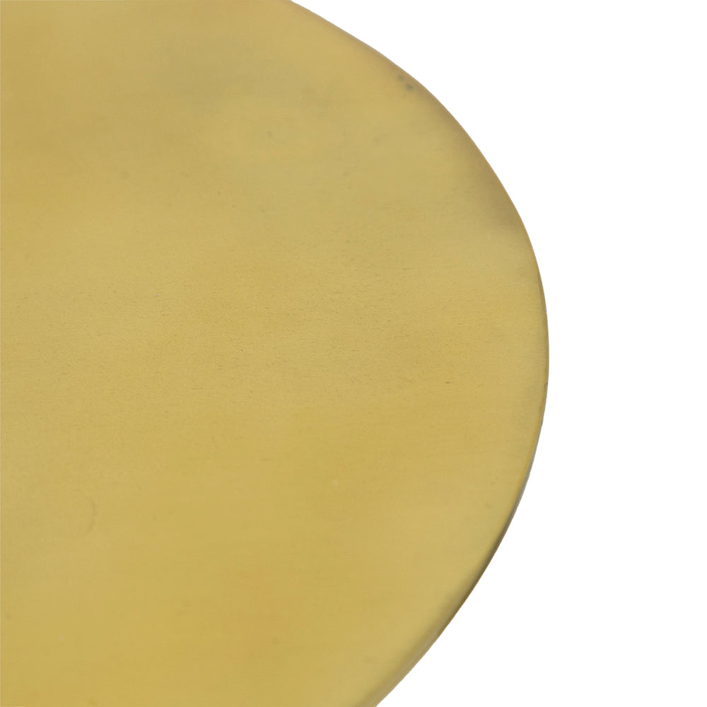 A&B Home 12" x 25" Bundle of 20 Round Gold Tabletop With White Marble Base End Table