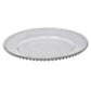 A&B Home 13" Bundle of 115 Round White Beaded Rim Glass Charging Plate