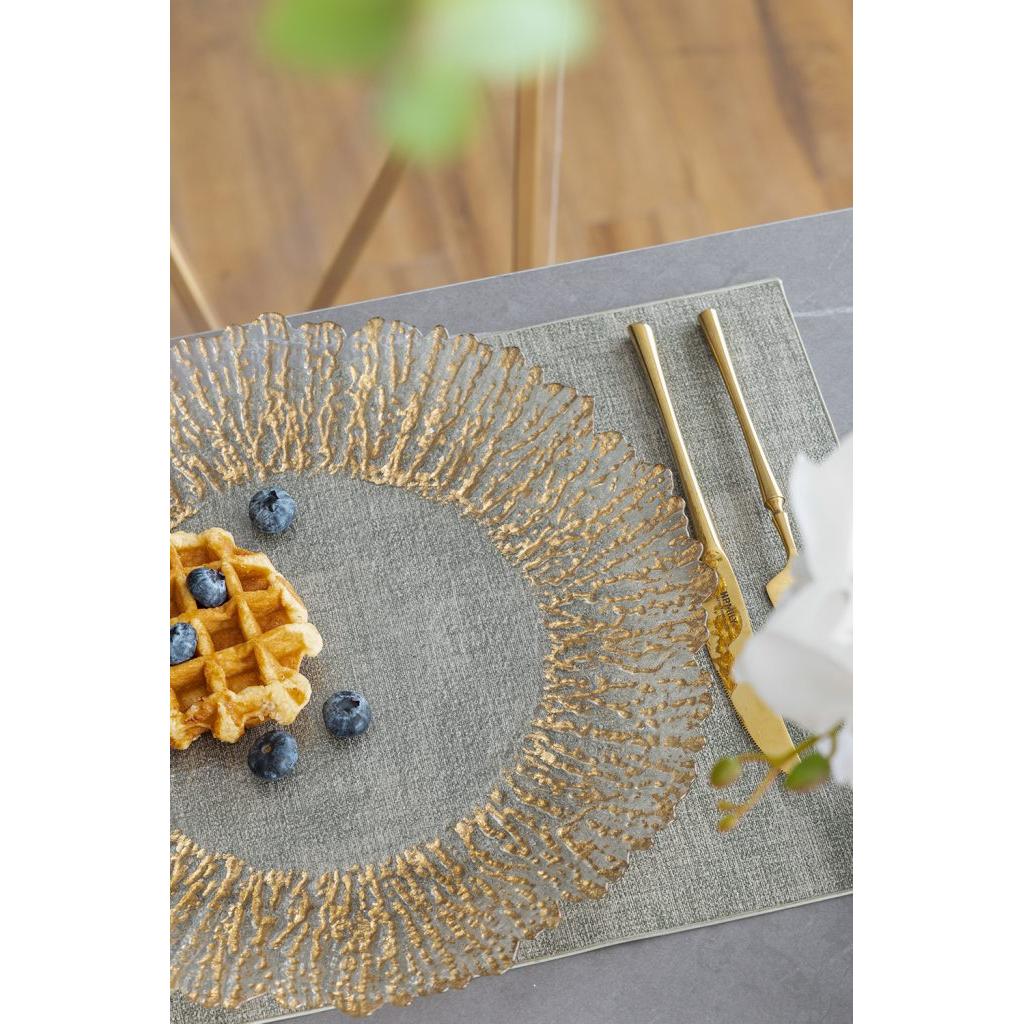 A&B Home 13" Bundle of 168 Stallard Gold and White Decorative Plate