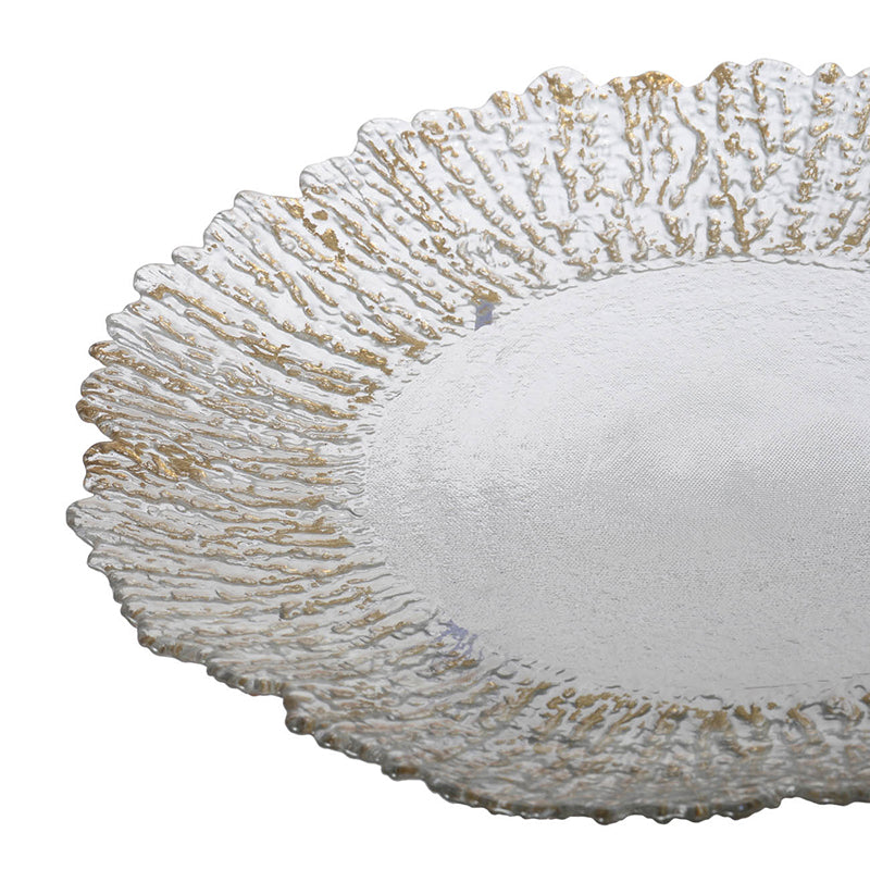 A&B Home 13" Bundle of 168 Stallard Gold and White Decorative Plate