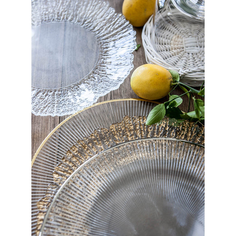 A&B Home 13" Bundle of 168 Stallard Gold and White Decorative Plate