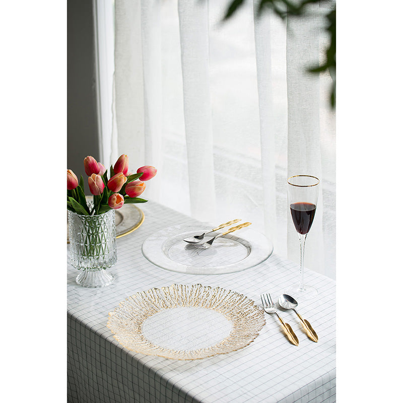 A&B Home 13" Bundle of 168 Stallard Gold and White Decorative Plate