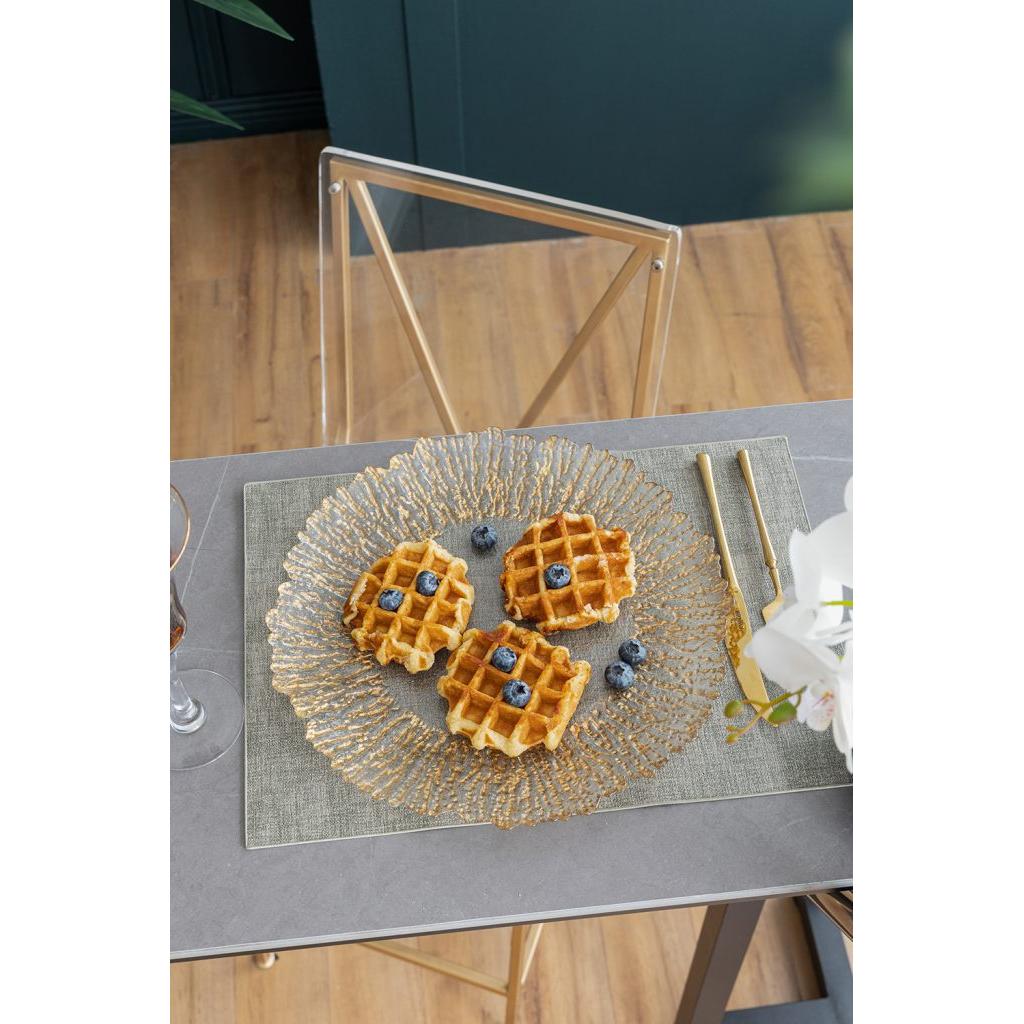 A&B Home 13" Bundle of 168 Stallard Gold and White Decorative Plate