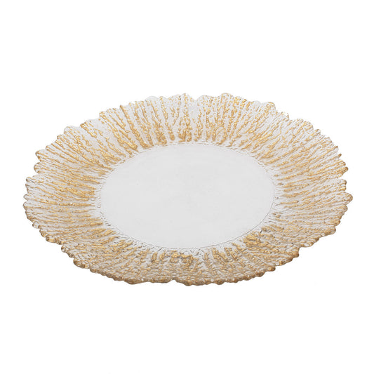 A&B Home 13" Bundle of 168 Stallard Gold and White Decorative Plate