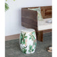 A&B Home 13" x 18" Bundle of 18 Round White Jungle Design Pedestal Stool