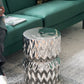 A&B Home 13" x 18" Bundle of 21 Round Silver Versatile Design Pedestal Stool