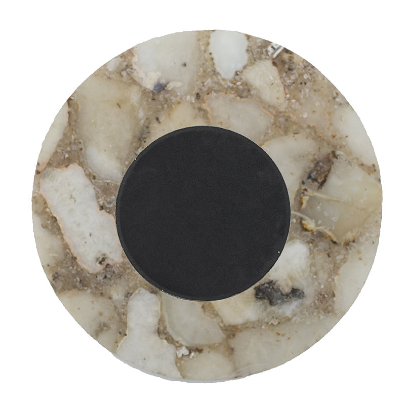 A&B Home 14" x 14" Bundle of 15 Agate Cake Stand With Gold Metal Base