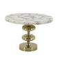 A&B Home 14" x 14" Bundle of 15 Agate Cake Stand With Gold Metal Base
