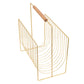 A&B Home 14" x 15" Bundle of 43 U-Shaped Gold Metal Magazine Rack With Wooden Handle