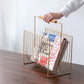 A&B Home 14" x 15" Bundle of 43 U-Shaped Gold Metal Magazine Rack With Wooden Handle