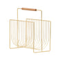 A&B Home 14" x 15" Bundle of 43 U-Shaped Gold Metal Magazine Rack With Wooden Handle