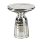 A&B Home 14" x 16" Bundle of 15 Round Polished Silver Tabletop With Glass Side Table