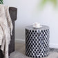 A&B Home 14" x 16" Bundle of 21 Round Black and White Mosaic Design Pedestal Stool