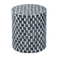 A&B Home 14" x 16" Bundle of 21 Round Black and White Mosaic Design Pedestal Stool