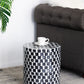 A&B Home 14" x 16" Bundle of 21 Round Black and White Mosaic Design Pedestal Stool