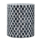 A&B Home 14" x 16" Bundle of 21 Round Black and White Mosaic Design Pedestal Stool