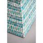 A&B Home 14" x 18" Bundle of 24 Square-Shaped Blue Capiz Pedestal Stool