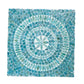 A&B Home 14" x 18" Bundle of 24 Square-Shaped Blue Capiz Pedestal Stool