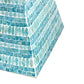A&B Home 14" x 18" Bundle of 24 Square-Shaped Blue Capiz Pedestal Stool